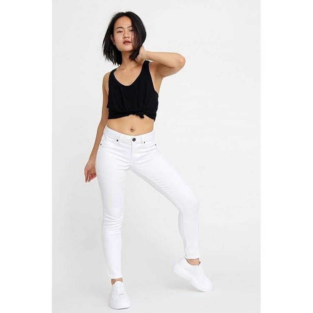 NWT 1822 Denim Pant Women 0P/25P Petite White Denim Butter Mid-Rise Skinny Jeans